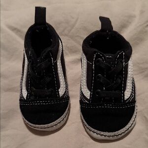 Vans Black and White Kids Sneakers
